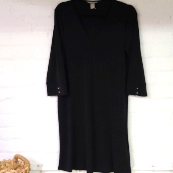- H & M Soft Black Knit Dress Size Med - Picture 1 of 6